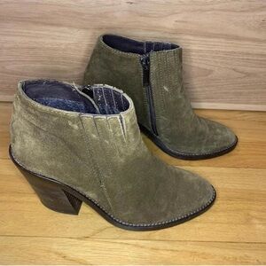 Aquatalia Olive Suede Ankle Boots